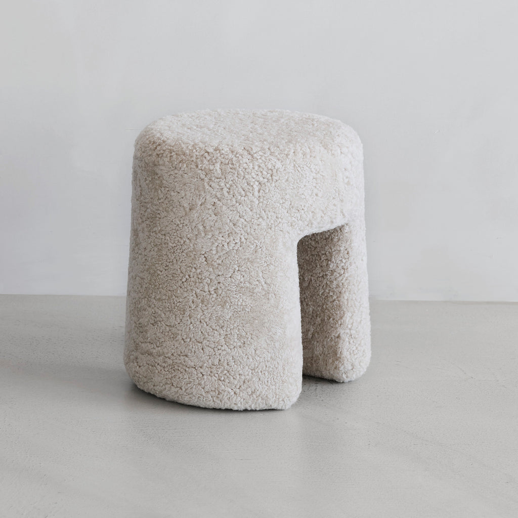 Goodee-Fredericia-Sequoia Pouf - Couleur - Peau de mouton