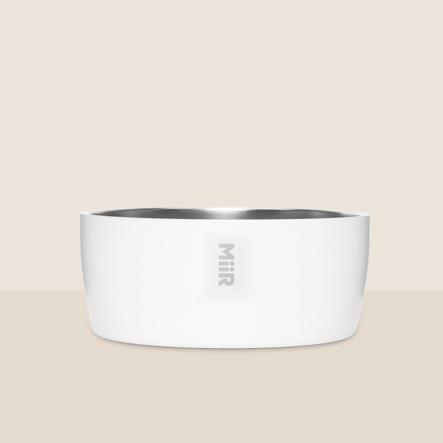 Goodee-Miir-Stainless Steel Dog Bowl - Color - White