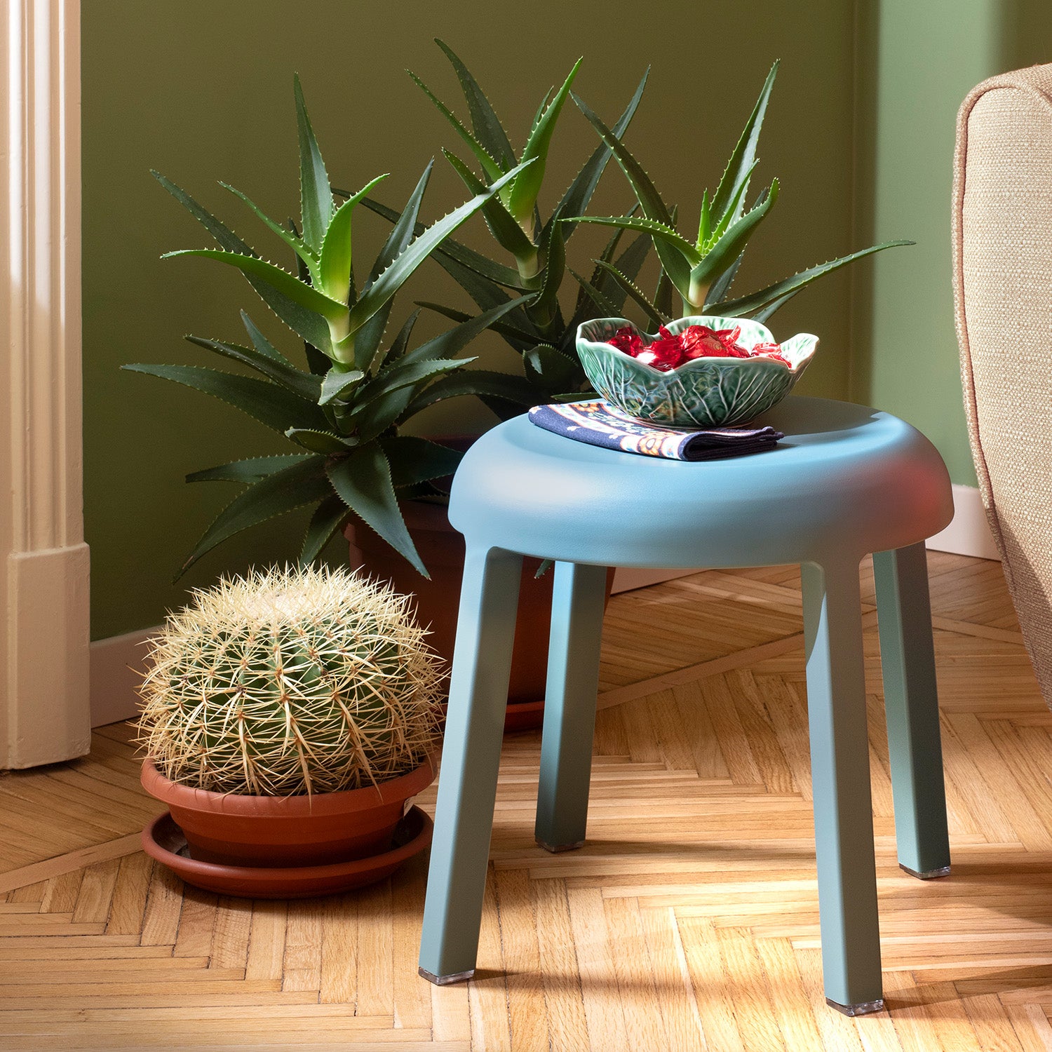 Goodee - Emeco - Za Mini Stool - Color - Light Blue