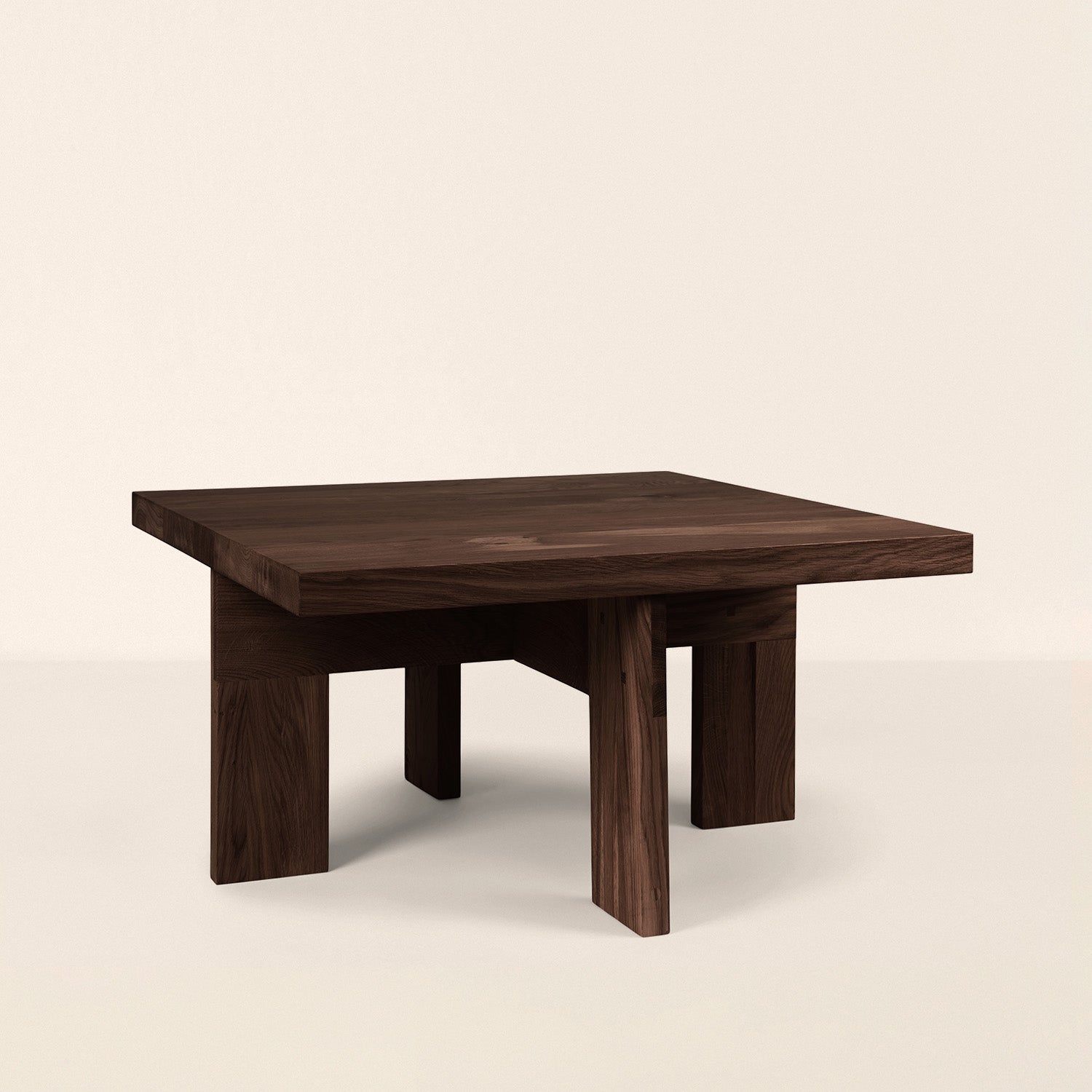 Goodee-Frama-Farmhouse Coffee Table - Square - Color - Dark Oak