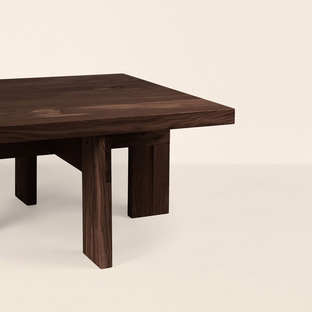 Goodee-Frama-Farmhouse Coffee Table - Square - Color - Dark Oak