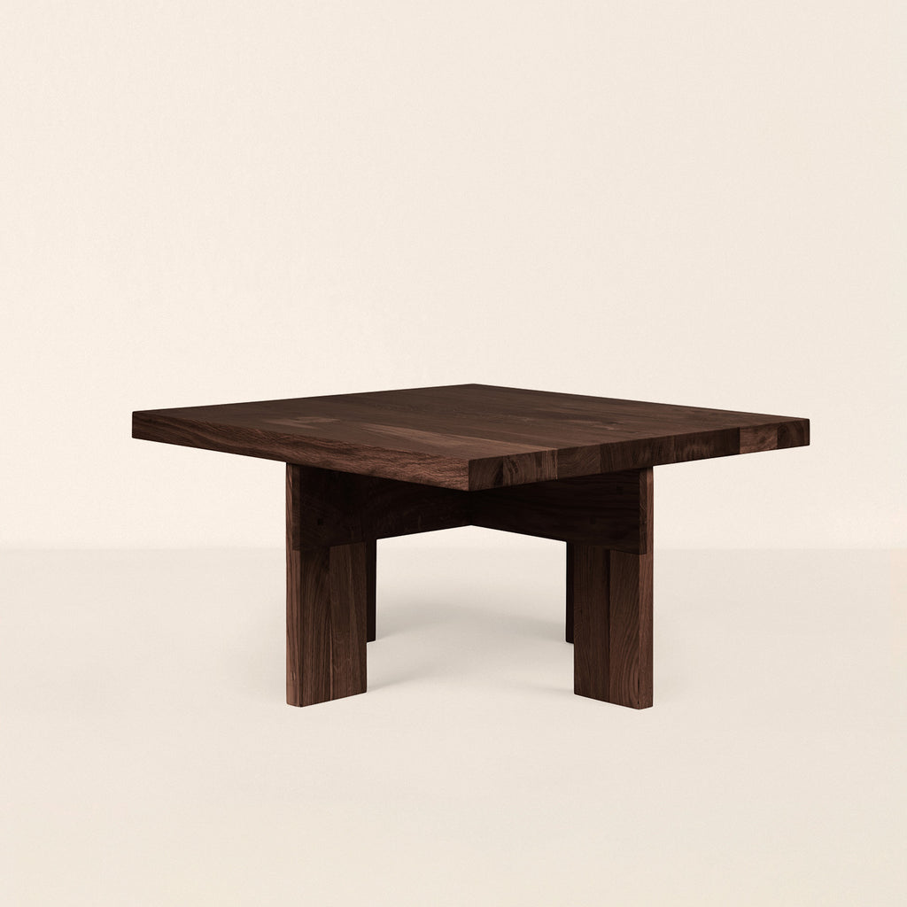 Goodee-Frama-Farmhouse Coffee Table - Square - Color - Dark Oak