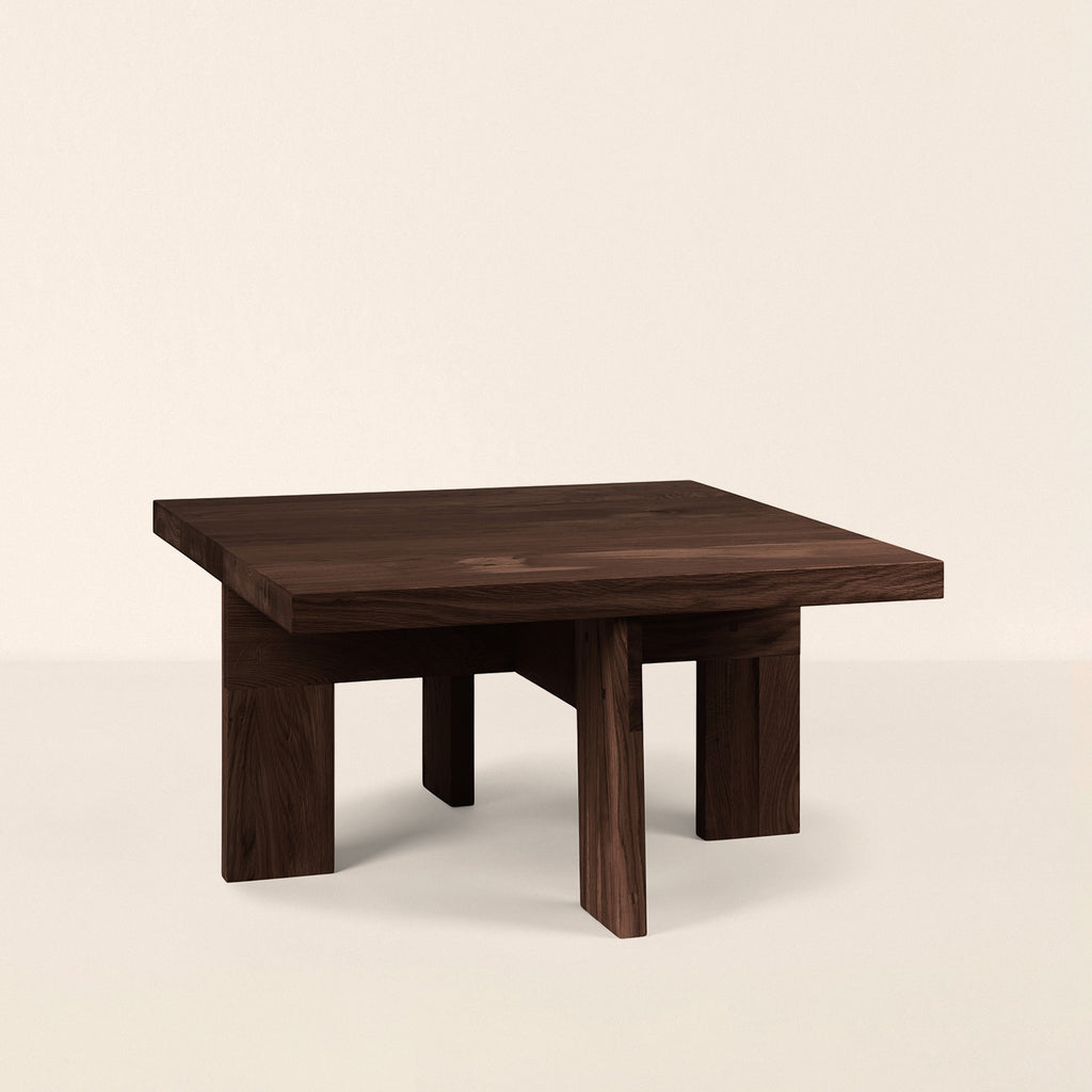 Goodee-Frama-Farmhouse Coffee Table - Square - Color - Dark Oak