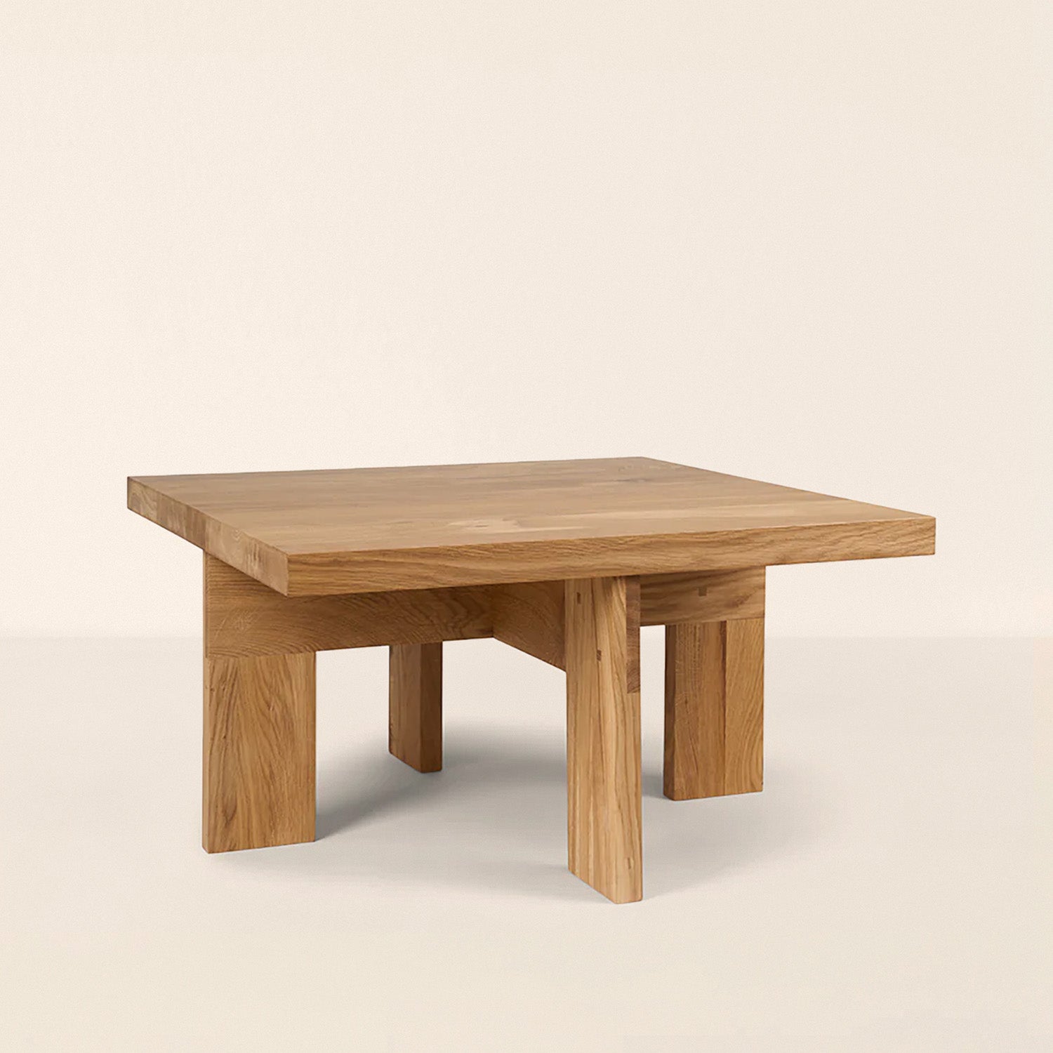 Goodee-Frama-Farmhouse Coffee Table - Square - Color - Natural Oak