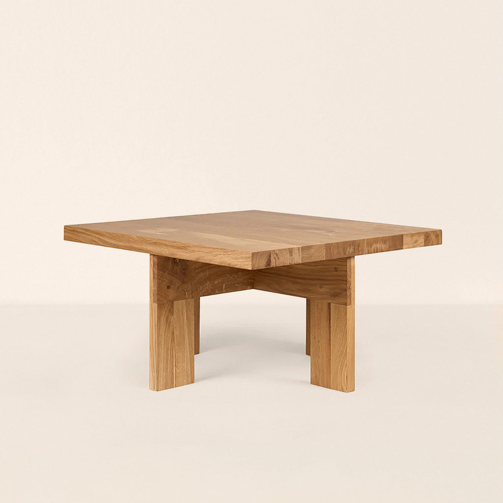 Goodee-Frama-Farmhouse Coffee Table - Square - Color - Natural Oak