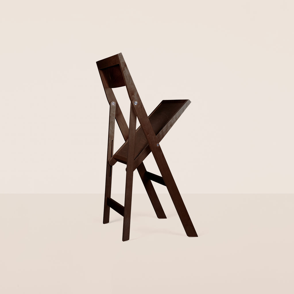 Goodee-Frama-Folding Flat Chair - Color - Dark Brown Birch