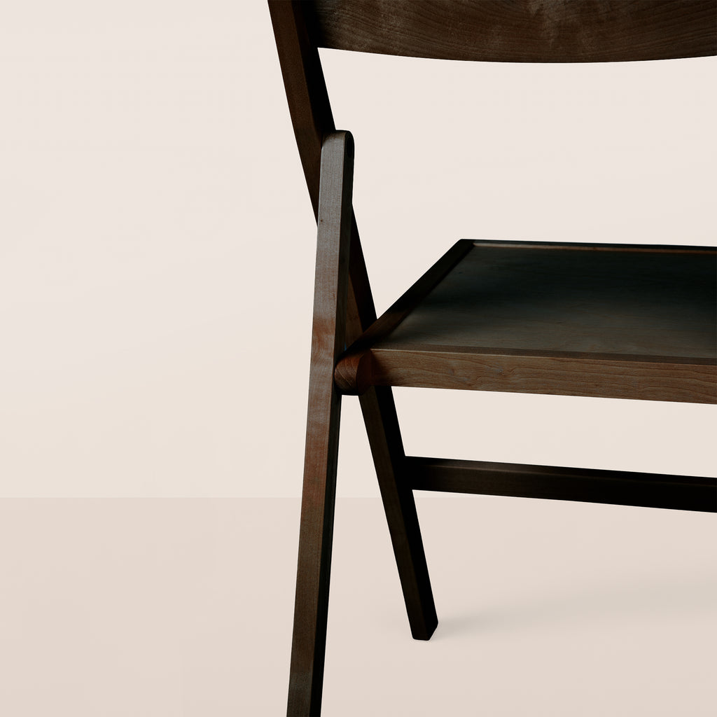 Goodee-Frama-Folding Flat Chair - Color - Dark Brown Birch