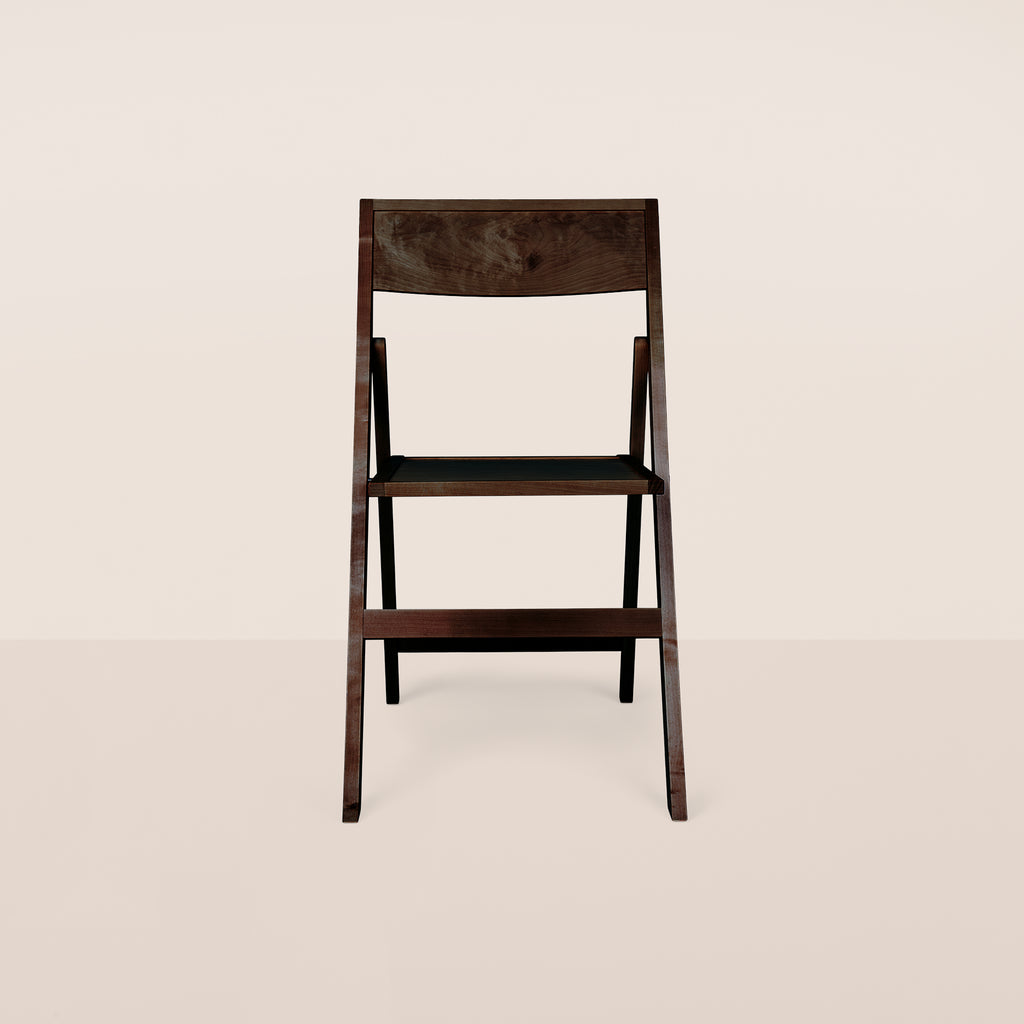 Goodee-Frama-Folding Flat Chair - Color - Dark Brown Birch