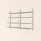 Goodee-Frama-Shelf Library Stainless Steel | Double Section - Size - 4 Shelves