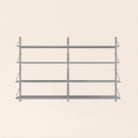 Goodee-Frama-Shelf Library Stainless Steel | Double Section - Size - 4 Shelves