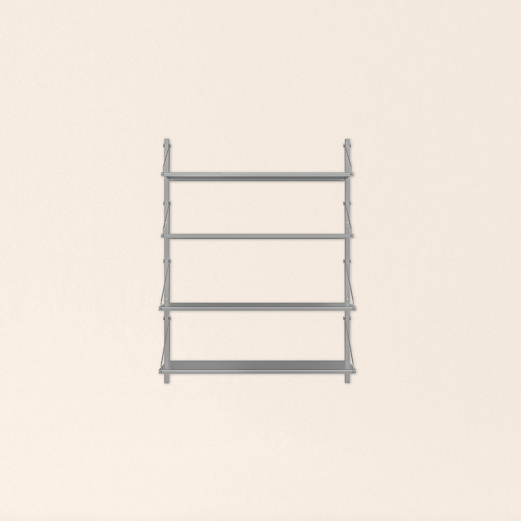 Goodee-Frama-Shelf Library Stainless Steel | Single Section - Size - 4 Shelves