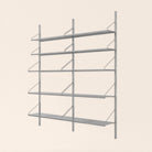 Goodee-Frama-Shelf Library Stainless Steel | Double Section - Size - 5 Shelves