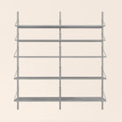 Goodee-Frama-Shelf Library Stainless Steel | Double Section - Size - 5 Shelves