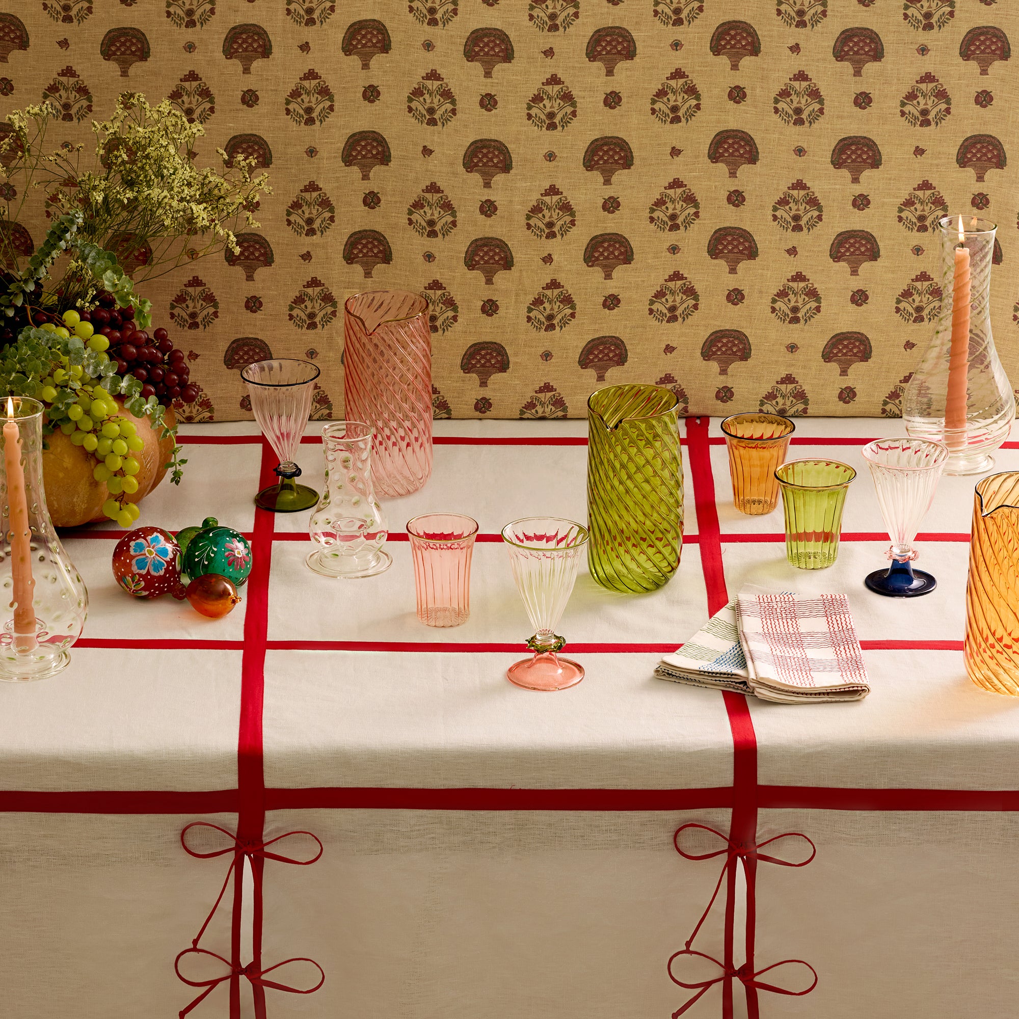 Goodee-ANŪT Cairo-Curly Napkin - Set of 2 - Color - Red - Blue