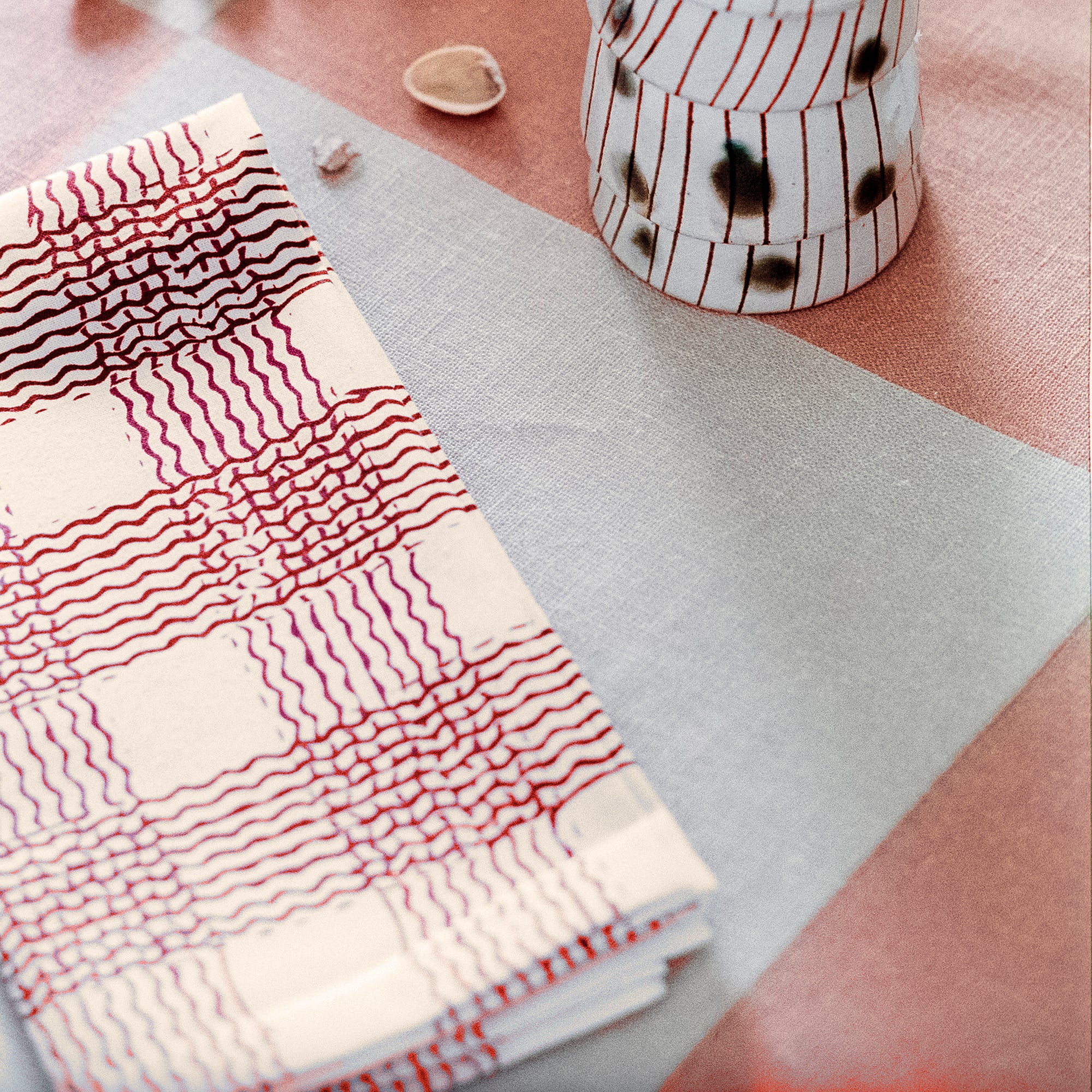 Goodee-ANŪT Cairo-Curly Napkin - Set of 2 - Color - Red