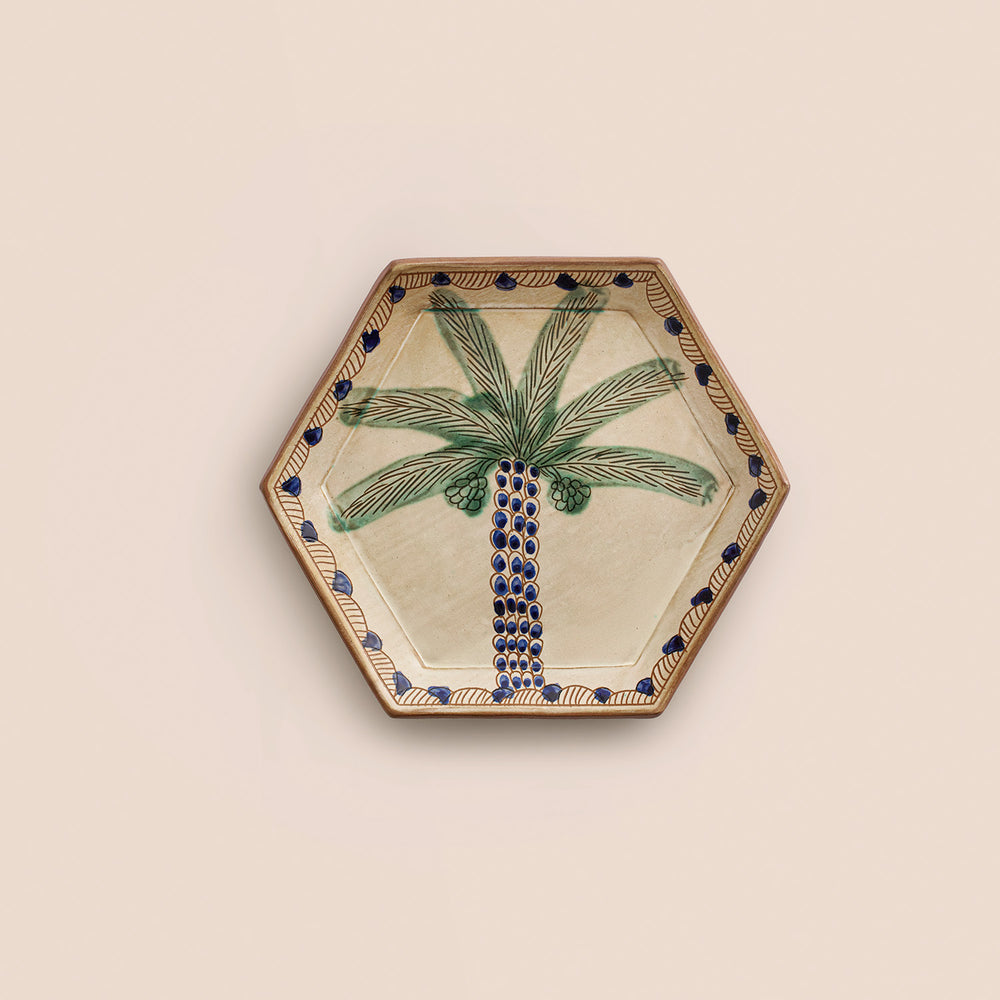 Royal Palm Hexagon Dinner Plate