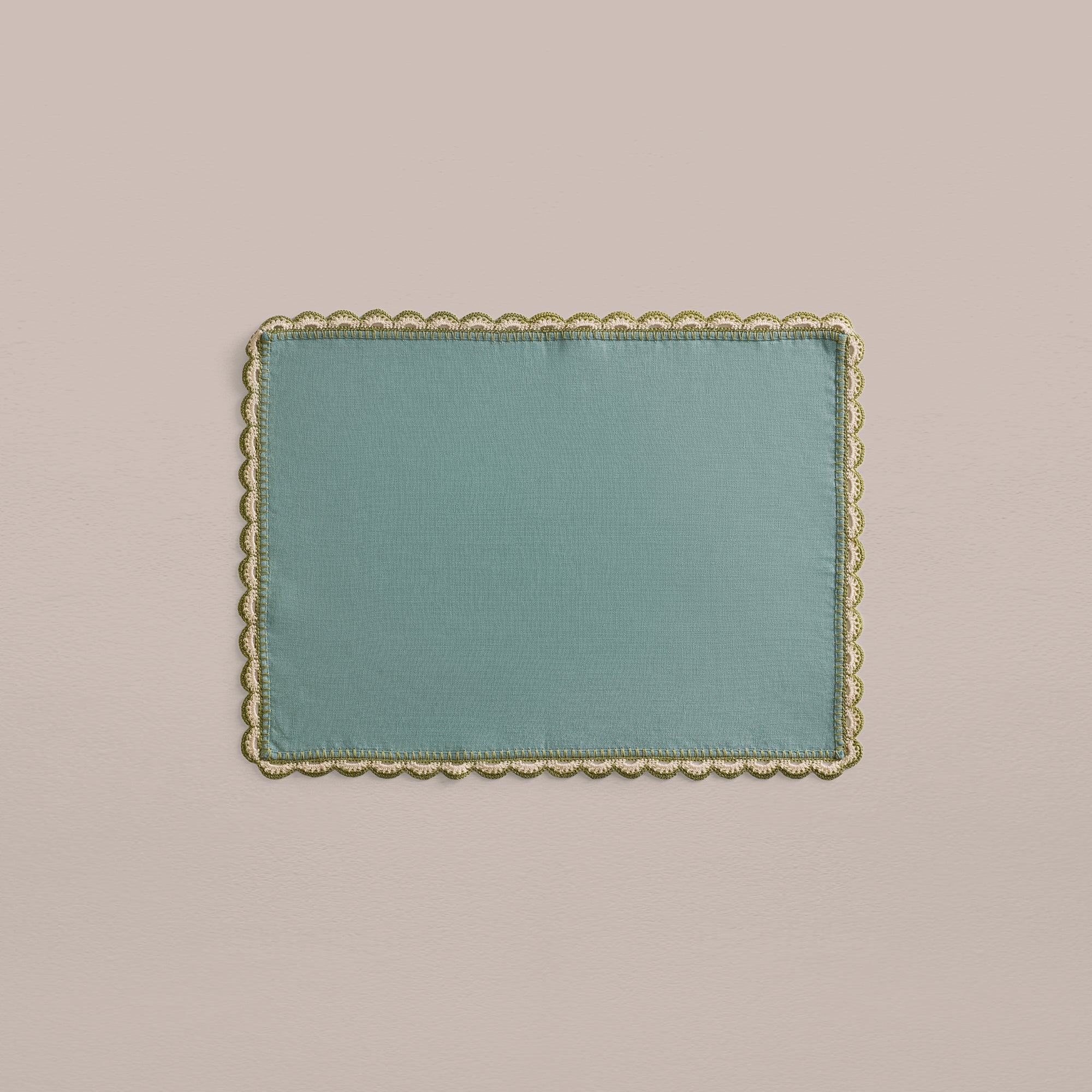 Goodee-ANŪT Cairo-Scallop Placemat - Set of 2 - Color - Aqua