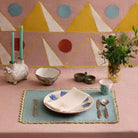 Goodee-ANŪT Cairo-Scallop Placemat - Set of 2 - Color - Aqua