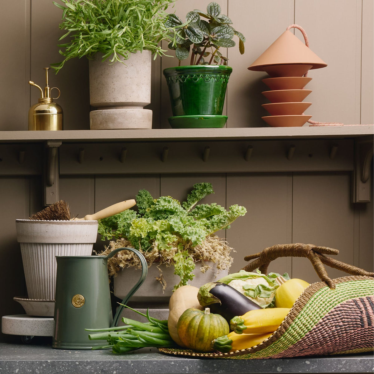 Goodee-Baba Tree-Gathering Basket -Exclusive - Color - Green/Brown