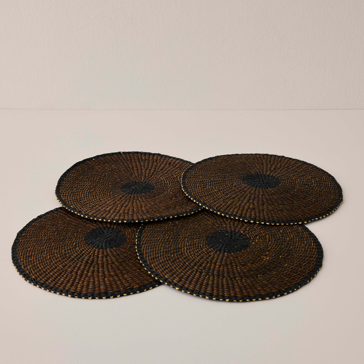 Goodee-Baba Tree-Round Placemats - Set of 4 - Color - Navy/Fig