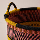Goodee-Baba Tree-Small Woven Short Basket - Color - Pink/Yellow