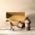 Goodee-Bergs Potter-Copenhagen Ø10 Planter & Saucer - Set of 3 - Color - Raw Grey