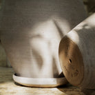 Goodee-Bergs Potter-Delphi Planter & Saucer - Color - Raw Grey