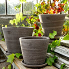 Goodee-Bergs Potter-Julie Ø30 Planter & Saucer - Color - Raw Grey