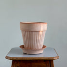 Goodee-Bergs Potter-Simona Ø18 Planter & Saucer Gift Set - Color - Raw Rosa
