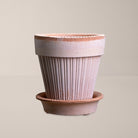 Goodee-Bergs Potter-Simona Ø18 Planter & Saucer Gift Set - Color - Raw Rosa