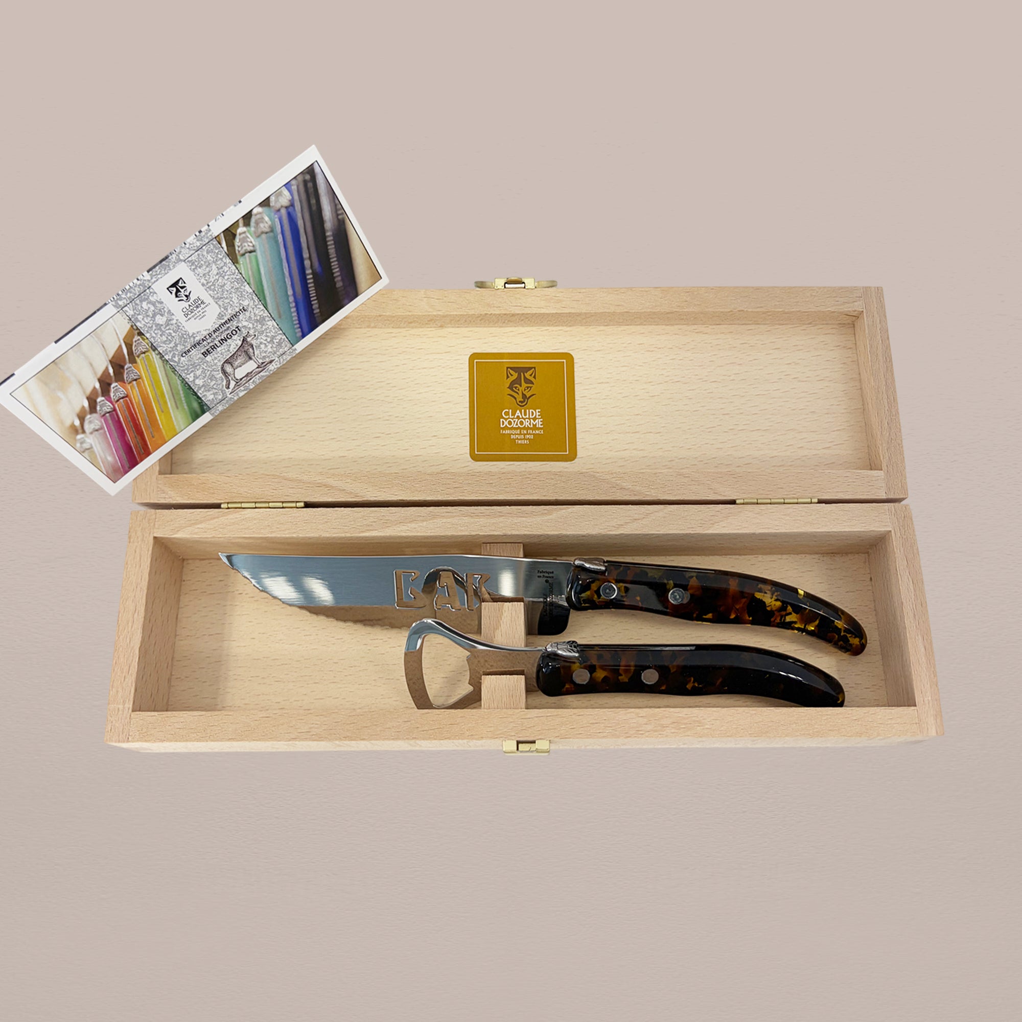 2-Piece Bar Knife & Bottle Opener Set - Tortoise – Goodee