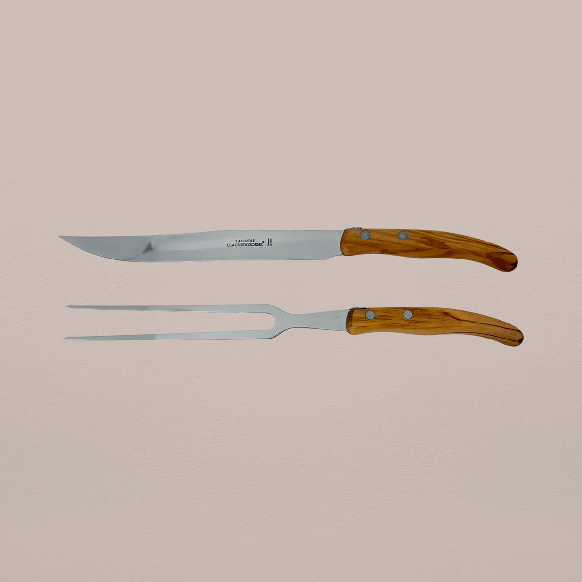 Goodee-Claude Dozorme-2-Piece Carving Knife Set - Olive Wood - Color - Olive Wood