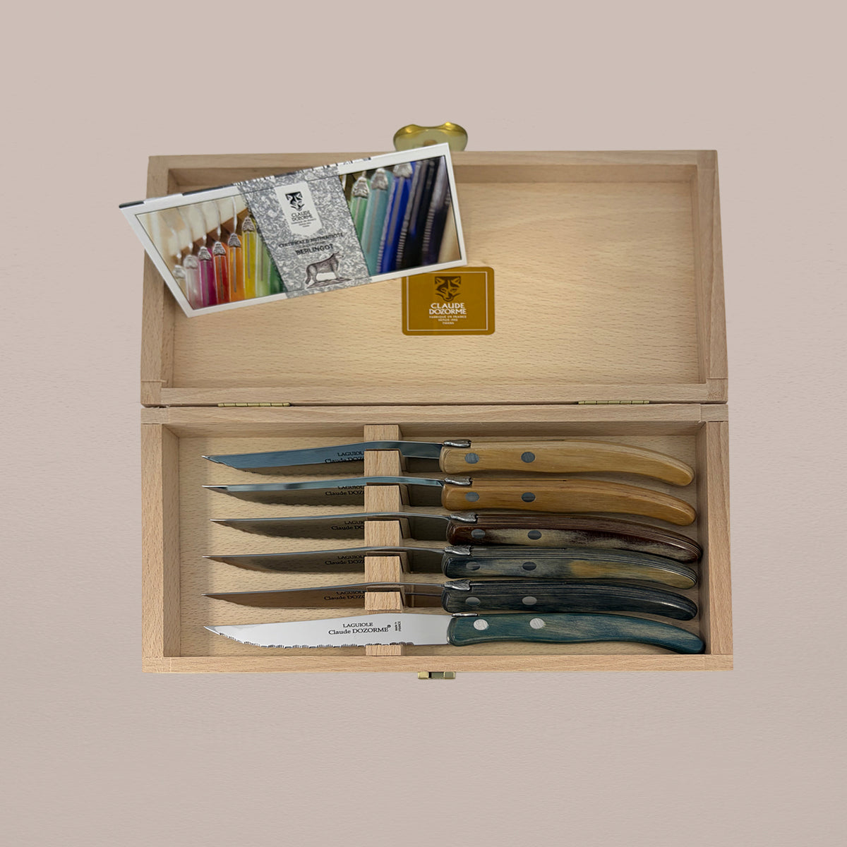 Goodee-Claude Dozorme-6-Piece Steak Knife Set - Everwood - Color - Everwood