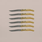 Goodee-Claude Dozorme-6-Piece Steak Knife Set - Natural Pearl- Color - Natural Pearl