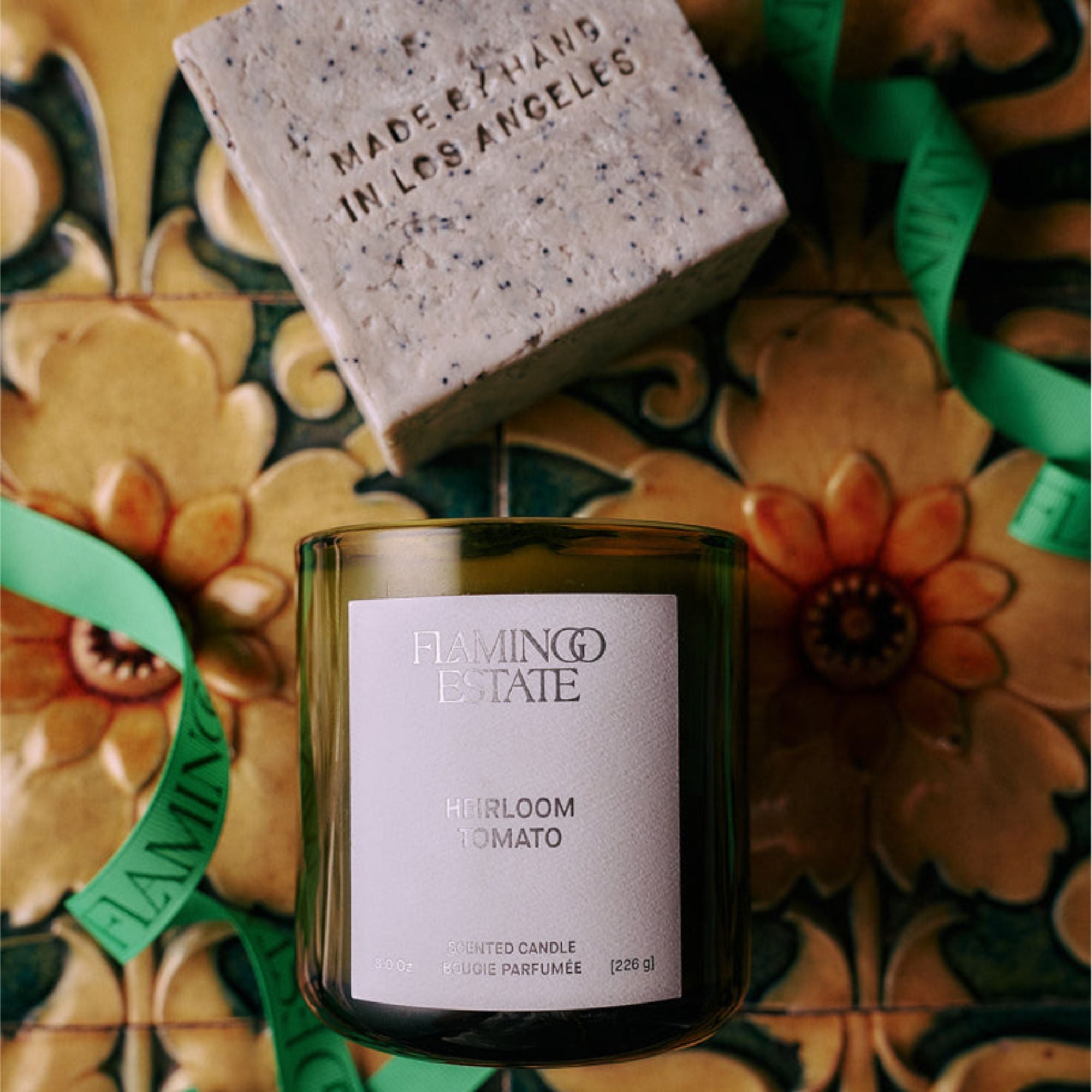 Goodee-Flamingo Estate-Bestsellers Set - Heirloom Tomato Candle & Exfoliating Peppermint Soap Brick