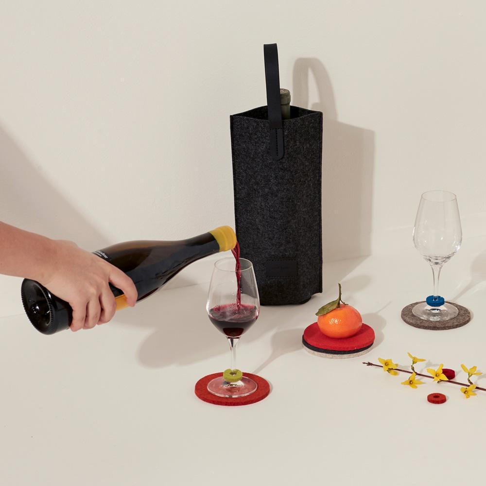 Goodee-Graf Lantz-Wine-O's Marqueurs ronds en verre
