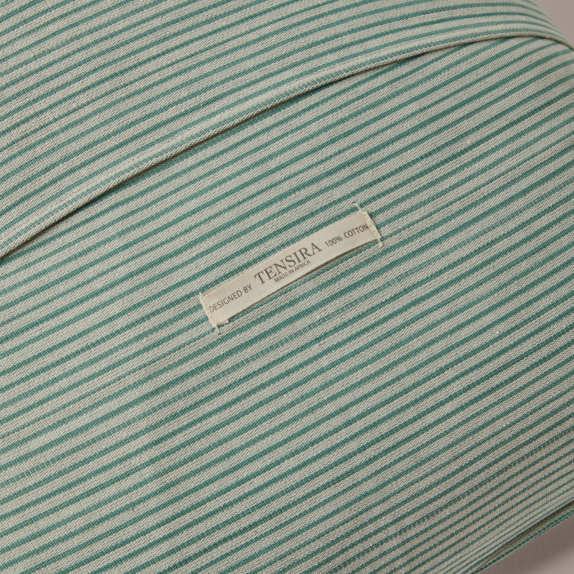 Goodee-Tensira-Cotton Cushion Cover - Color - Olive Marinière