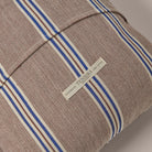 Goodee-Tensira-Kapok Lumbar Cushion - Color - Chocolate & Navy Stripe