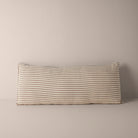 Goodee-Tensira-Kapok Lumbar Cushion - Color - Chocolate & Off-White Stripe