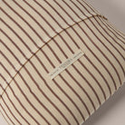Goodee-Tensira-Kapok Lumbar Cushion - Color - Chocolate & Off-White Stripe