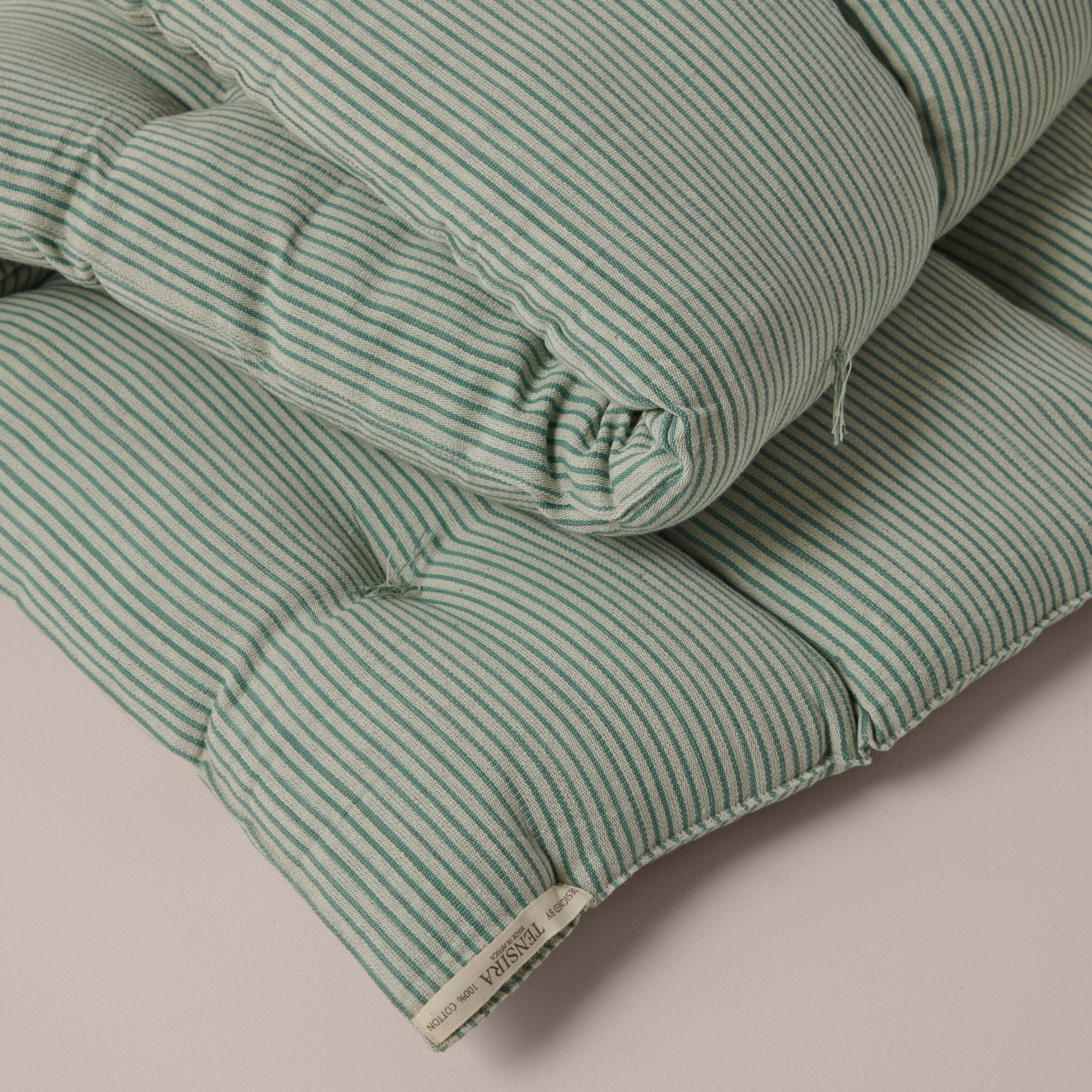 Goodee-Tensira-Kapok Mattress Topper - Small - Color - Olive Marinière