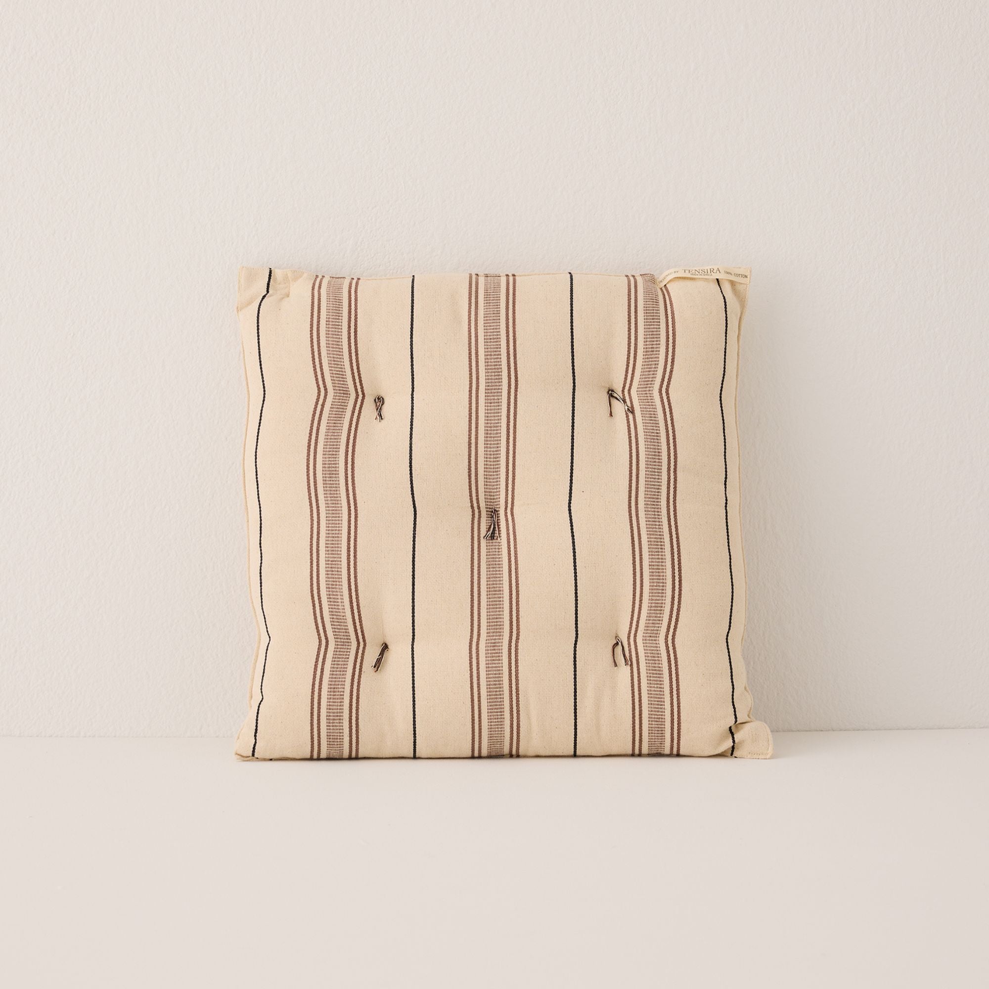 Goodee-Tensira-Chair Cushion - Color - Chocolate Brown Black Stripes