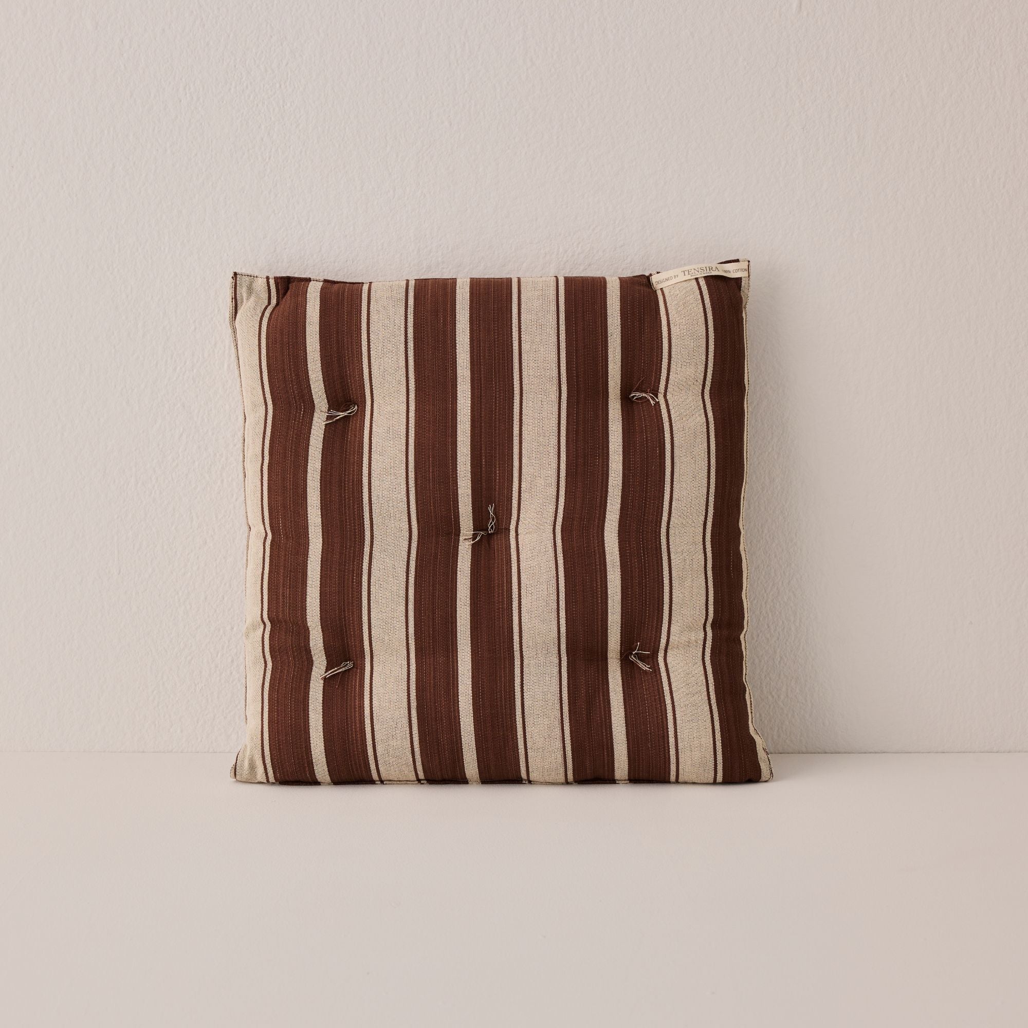 Goodee-Tensira-Chair Cushion - Color - Chocolate Brown/Ecru