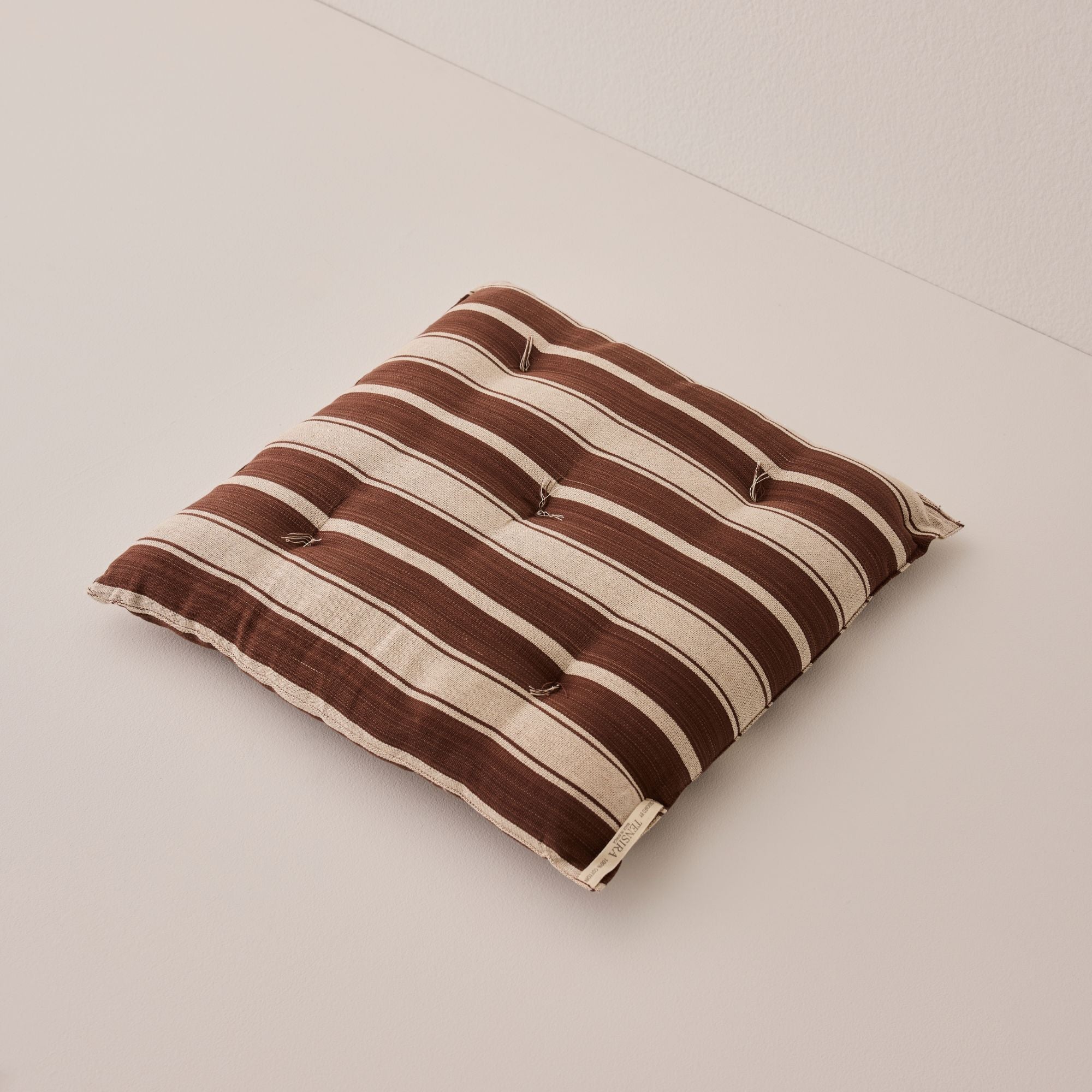 Goodee-Tensira-Chair Cushion - Color - Chocolate Brown/Ecru