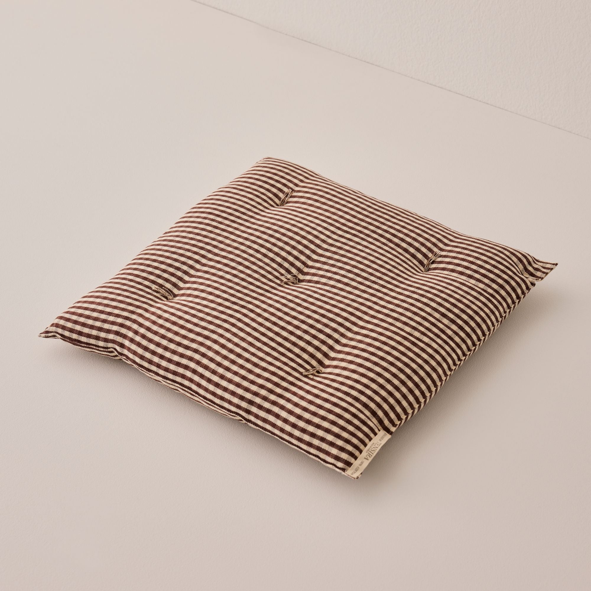Goodee-Tensira-Chair Cushion - Color - Chocolate Gingham/Ecru