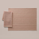 Goodee-Tensira-Hand-Dyed Cotton Napkins - Set of 4 - Color - Muted Red/Ecru
