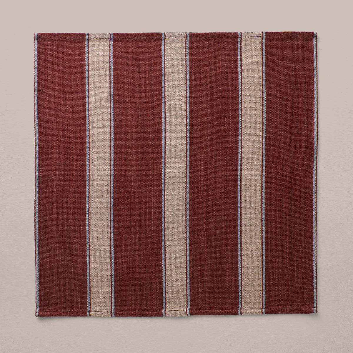 Goodee-Tensira-Hand-Dyed Cotton Napkins - Set of 4 - Color - Red/Ecru/Blue