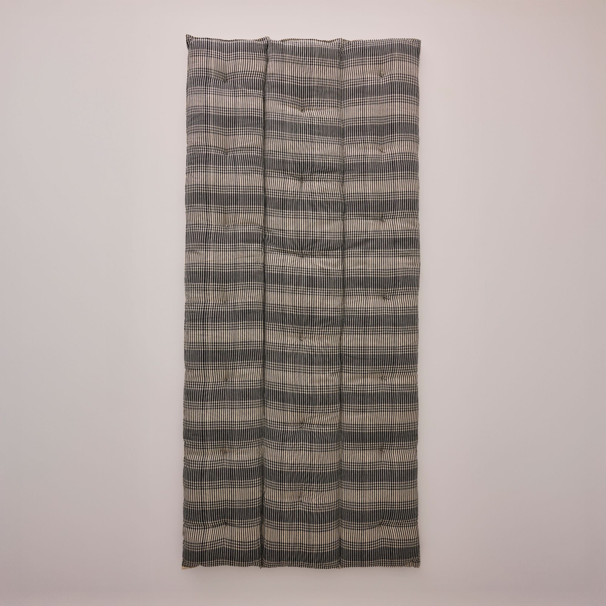 Goodee-Tensira-Kapok Foldable Lounge Cushion - Color - Black/Off White Tartan