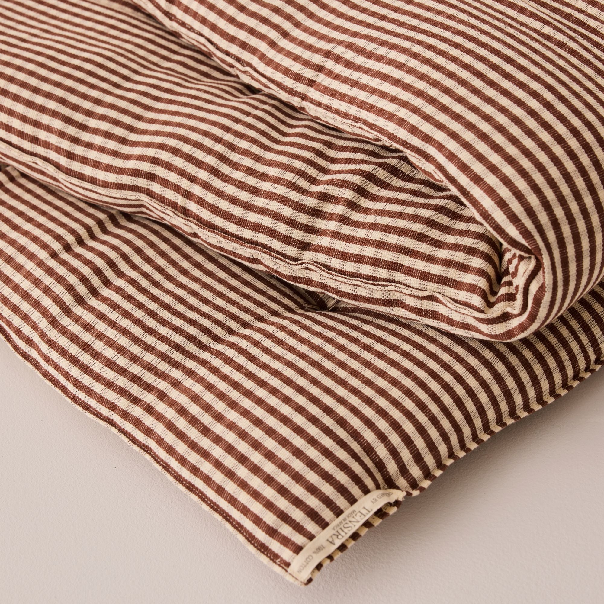 Goodee-Tensira-Kapok Foldable Lounge Cushion - Color - Chocolate Gingham/Ecru