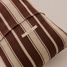 Goodee-Tensira-Kapok Lumbar Cushion - Color - Chocolate Brown/Ecru